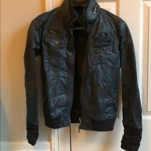 Blue Pleather Jacket